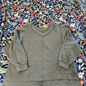 Aerie Sage Green V-Neck Sweater oversized XL